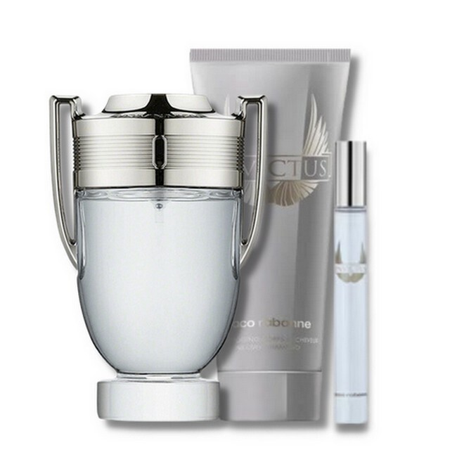 Paco Rabanne - Invictus Gavesæt - 100 ml Edt, 10 ml Travel Spray og showergel - paco rabanne