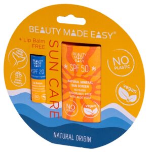 Beauty Made Easy® - SUN PROTECT Face SPF 50 & Lips SPF 20 - gaveæske - BEAUTY MADE EASY®