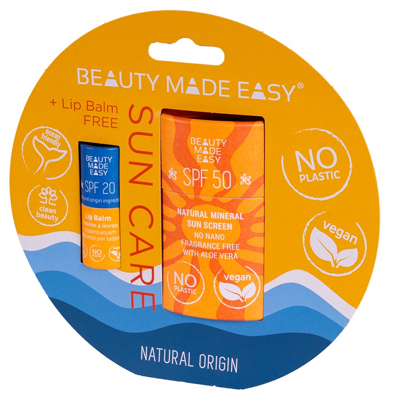 Beauty Made Easy® - SUN PROTECT Face SPF 50 & Lips SPF 20 - gaveæske - BEAUTY MADE EASY®
