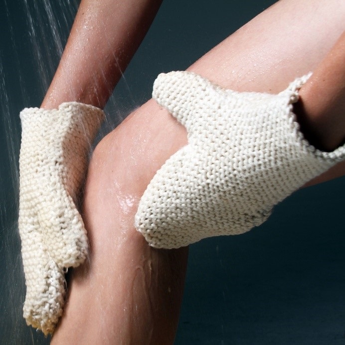 LAVINIA PEELING - Peeling handske af økologisk råbomuld - one size - LAVINIA PEELING