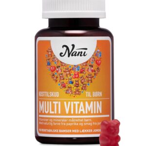 Nani - Multi Vitamin Børn - 90 vegatabilsk bamser - jordbærsmag - Nani