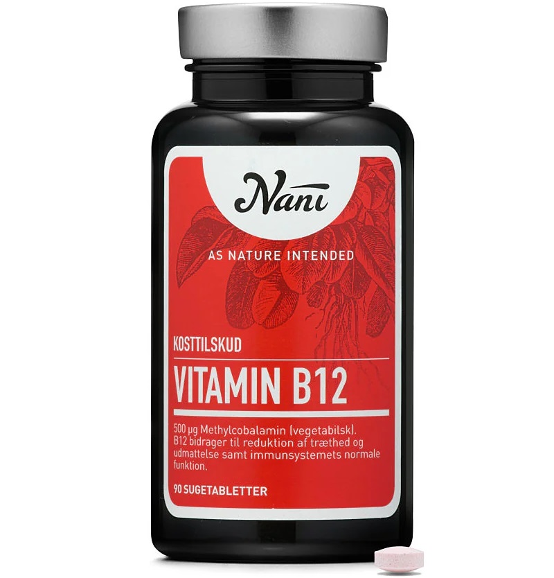 Nani - Vitamin B12 - 90 Vegetabilske Sugetabletter - Nani