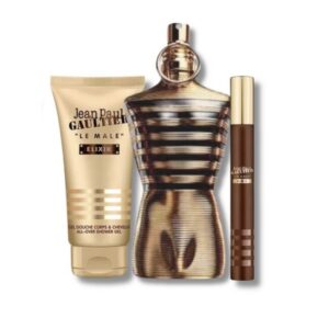 Jean Paul Gaultier - Le Male Elixir Parfum Sæt - 125 ml + 10 ml - Shower Gel - jean paul gaultier