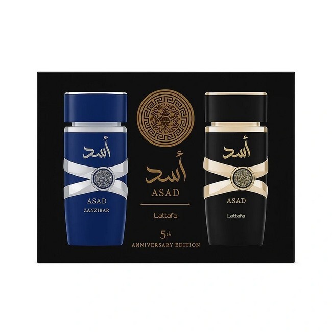 Lattafa Perfumes - Asad & Zanzibar Gaveæske - 2 x 100 ml - lattafa perfumes