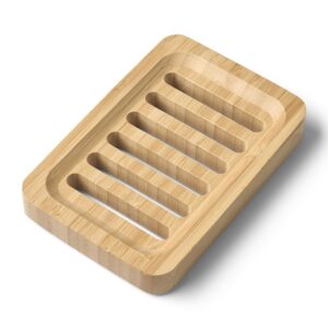 b a m b u s - Afrundet Massiv sæbeskål -