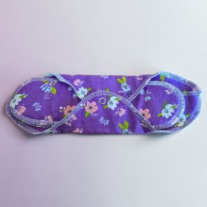 GladRags - Genanvendelig hygiejnebind dag Plus - Lilla med blomster - GladRags