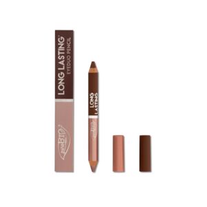 puroBIO Cosmetics - Long Lasting eyeduo pencil satin rosa & mat warm brown 103 - puroBIO Cosmetics