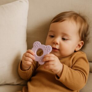 BABY POP - Baby bidering i naturgummi - lilla - BABY POP