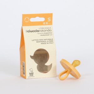 BABY POP - Anatomisk naturgummisut - 0-6m - gul - BABY POP