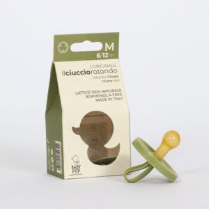 BABY POP - Rund naturgummisut - 6-12m - grøn - BABY POP