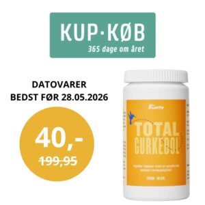 DATOVARER BEDST FØR 28.05.2026 - Biorto - TOTAL GURKEDOL 90 kapsler -