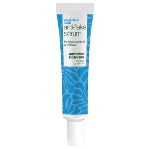 Salicylsyre serum til skæl og flager i ansigt og skæg â Serum til skæl i ansigtet, skæg, øre og øjenbryn. Salicylsyre fjerner flager og rødme hurtigt, så huden igen kommer i sund balance. - 1 Stk. - Australian Bodycare
