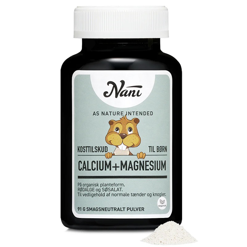 Nani - Calcium+Magnesium planteform pulver til børn - Nani