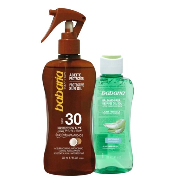 Babaria - Solpleje Sæt Protective Coconut Oil SPF30 & After Sun - babaria