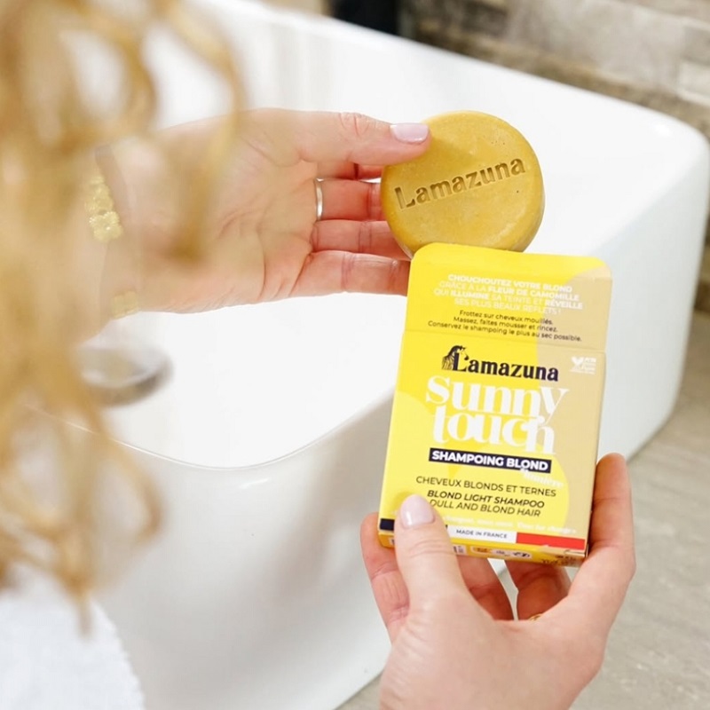 Lamazuna - Økologisk shampoobar til blond & tørt hår - Sunny touch - Lamazuna
