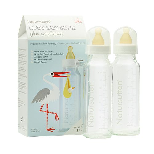 RESTPARTI - Natursutten® - sutteflasker +0 mdr. 240ml - 2-pak -