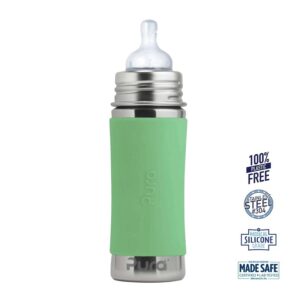 Pura® - Kiki Baby Sutteflaske 3+ mdr. Moss 325ml - Medium flow - pura®