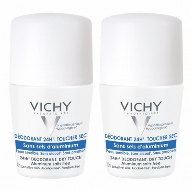 Vichy - Deodorant Roll On Dry Touch 24H Duo - 2 x 50 ml - vichy