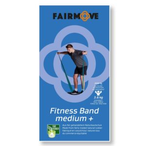 FAIR MOVE - Fitnessbånd medium+ blå - øvede 3,6 kg trækkraft - FAIR MOVE