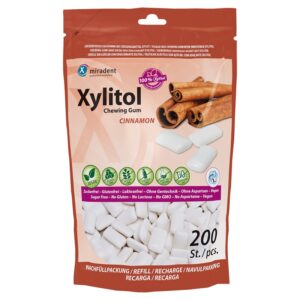 miradent - Xylitol Chewing gum 200 stk. - Cinnamon - miradent