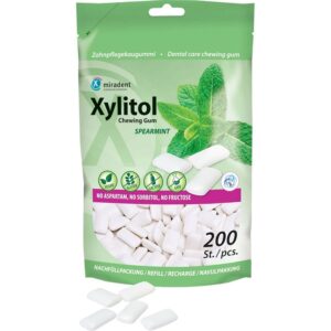 miradent - Xylitol Chewing gum 200 stk. - Spearmint - miradent