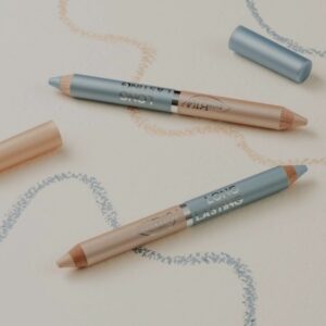 puroBIO Cosmetics - Long Lasting eyeduo pencil satin champagne & satin sky blue 101 - puroBIO Cosmetics